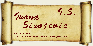 Ivona Sisojević vizit kartica